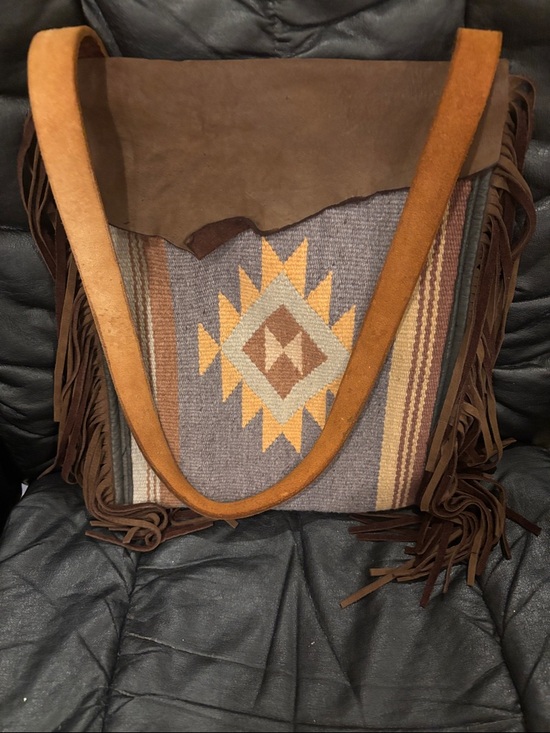 Handbags - Boho Fringe Shoulder Bag in Brown and Tan